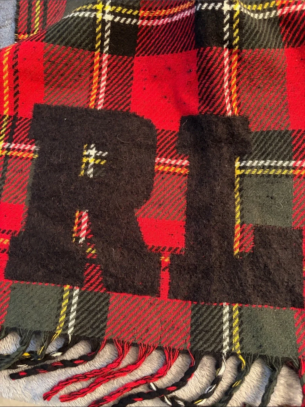 Polo by Ralph Lauren Red & Green Tartan Wool Scarf